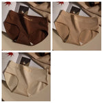 3Pcs/Set Women Soft Cotton Panties Mid Waist Briefs in Warm Tan Minimalist Intimates Breathable Stretch Underwear Size M-2XL
