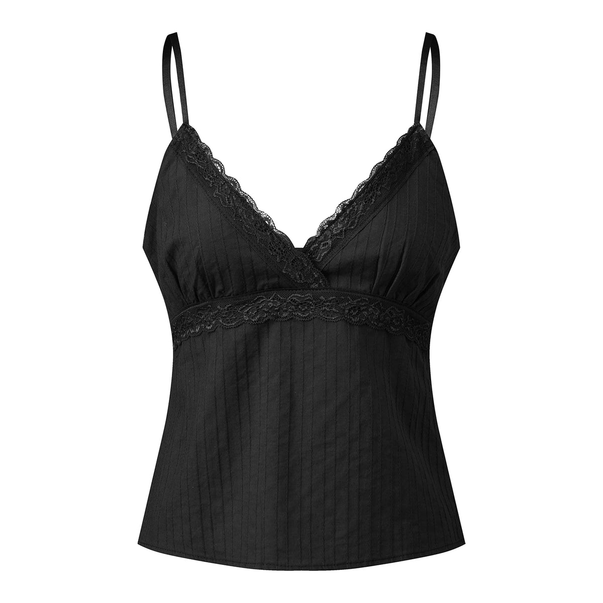Women Lace Trim Vest Spaghetti Strap V-neck Corset Tank Tops Daily Casual Party Club Retro Elegant Camisole Shirts Summer