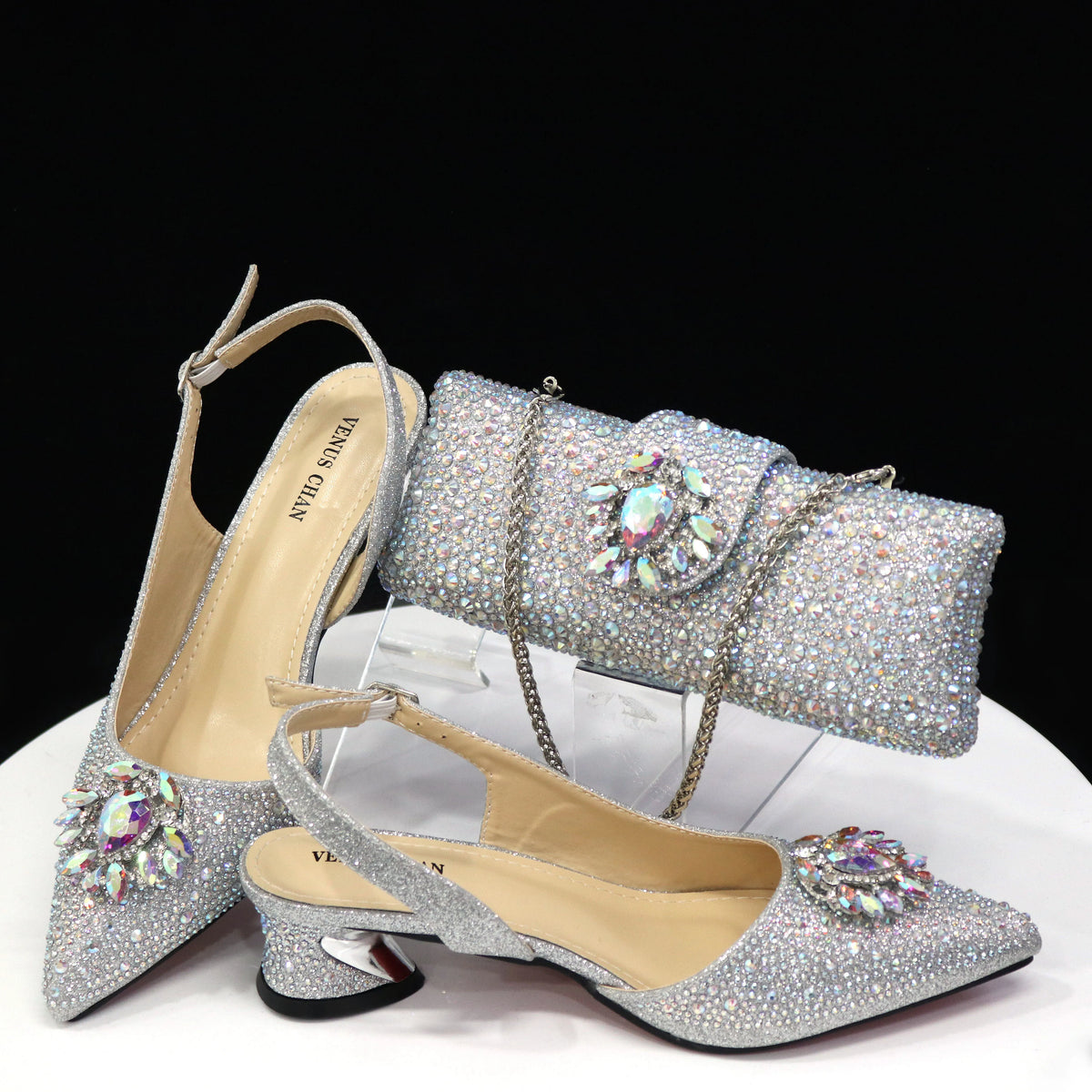 Doershow hot selling purple Shoes and Bags To Match Set Italy Party Pumps Italian Matching Shoe and Bag Set for Party! 81-21