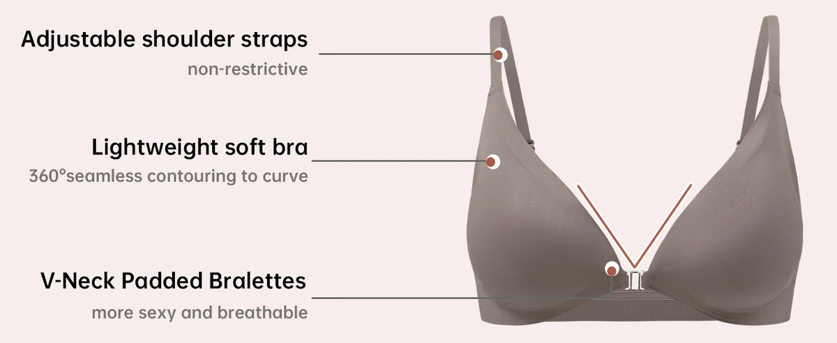 7pcs Bra and Panty Set Women's Lingerie Seamless Push-Up Wireless Bras with Removable Padding Basic Everyday T-Shirt Lingerie