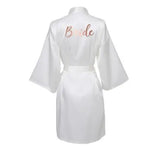 Bride Robe Women Burgundy Robe Satin Silk Robes Wedding Bridal Bridesmaid Robes Bathrobe Sleepwear Silk Dress