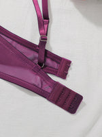 High-quality purple embroidered lingerie sexy semi-transparent bra sexy brassiere women's underwear YS2933