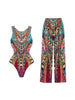 2026 Glamorous Multicolor Swimwear with Unique Pattern High-Cut Legs Perfect for Beach Wear Pool Parties Summer Getaway Vacation