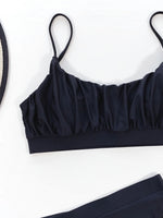 Bikini 2026 Sexy Solid High Waist Pleated Swimwear Swimsuit Women Bikinis Set Bathing Suit Beach Bikini Female Push Up Banadores