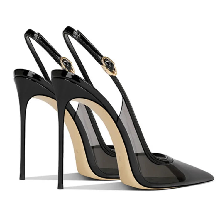 Summer Women High Heeled Shoes for Woman's Pointed Toe Ankle Thin Heels Mixed Colors Pumps Sexy Lady Patent Leather Party Shoes