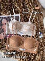MOYISU Parisian Lace Bra Women Strapless Summer Push Up Small Bust Multiway Wear Bandeau Bralette UK Ship Fashion Top Bestseller