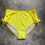 Bathing Suit Board Shorts Women Swim Shorts V Cut Drawstring Bikini Swimsuit Bottom Adjustable Ruched Side Boyshorts