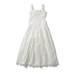 Bowknot White Summer Women's Dress Elegant Tank Beach Long Sundress Vestidos Sleeveless Holiday Chic Black Slim Maxi Dress 2025