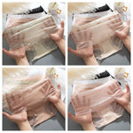 4Pcs/Set Women Ice Silky Panties Soft Briefs Seamless Underwear Summer Sexy Lingerie Female Underpants Low Rise Panties M-XL
