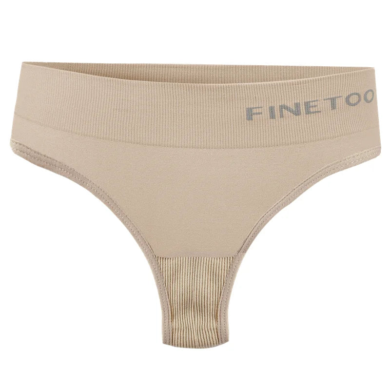 M-2XL Seamless Thongs Women High Waist G-string Ladies Comfortable Bikini Panties Soft Thong Underpants Girls Underwear Lingerie