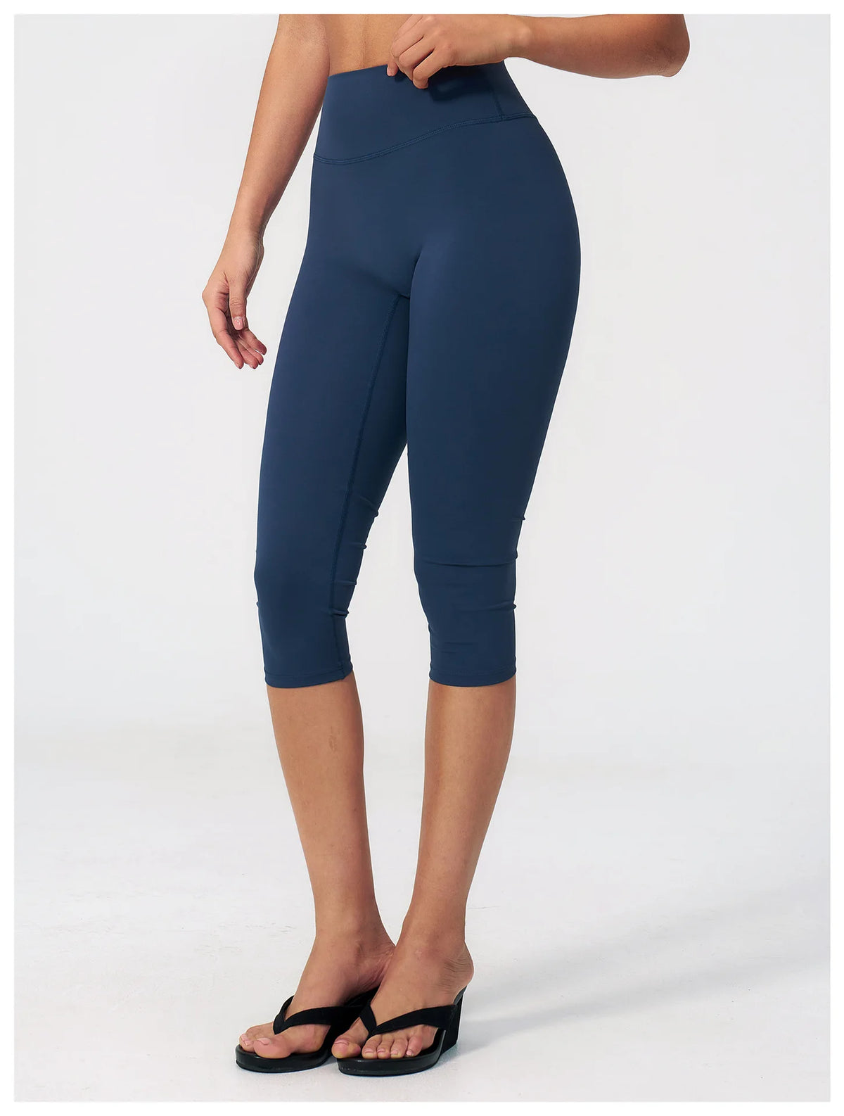 Yoga Pants Women Cropped Pants Sports Pants Fitness Leggings Tights Breathable Quick-drying High Waist Running Workout Pants