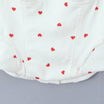 New Elegant Style Sexy Sweet Hot Girl Heart Print Slim Fit Strap Camisole Lace Trimmed Back Zipper Sleeveless Vest Charming GT1L