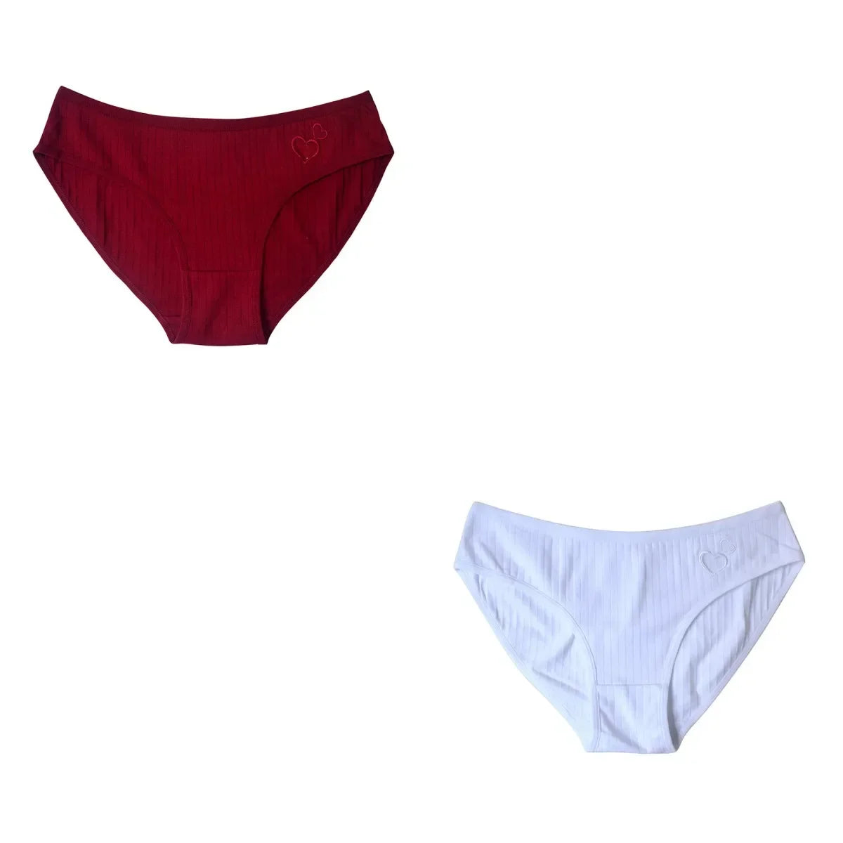 2Pcs/Set Cotton Panties For Women Briefs Low Rise Seamless Underwear Female Underpants Comfort Sexy Lingerie M-XL