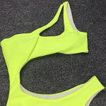 2026 Asymmetric One Shoulder Women Swimwear One Piece Swimsuit Female Monokini Bather High Cut Out Bathing Suit Swim Bodysuit