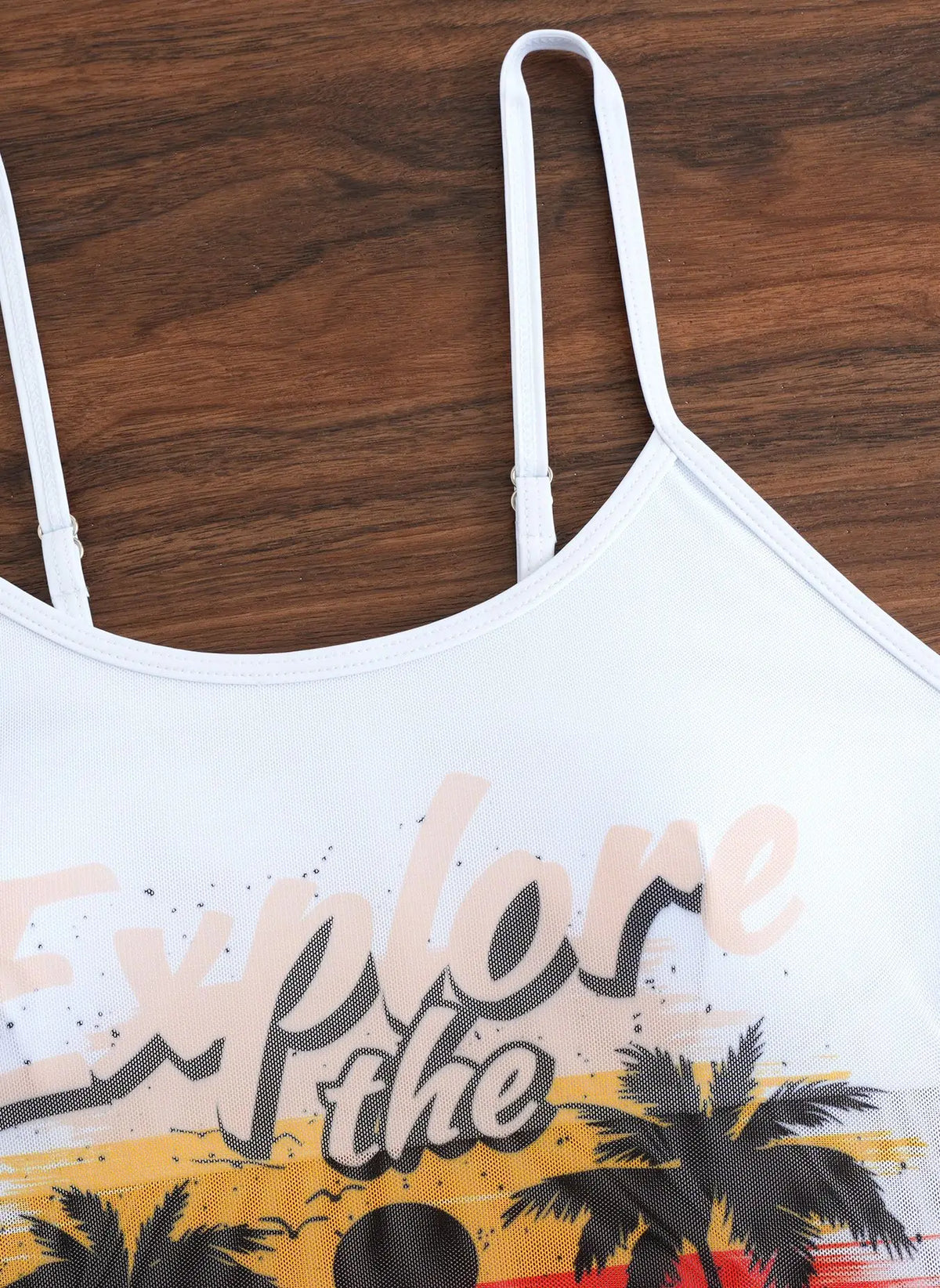 Summer Swimwear for Women Tankini Sets Swimsuit Vintage Padded Mesh Bathing Suit Print Beachwear Female Women's Swim Wear 2025