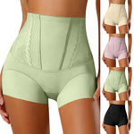 High Waist Lace Flat Belly Boxer Shorts For Women Slimming Panties Shapewear Tummy Control Underwear Female Hip Lifting Briefs