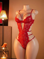 Sexy Bodysuit Lingerie Women Wedding Night Underwear Babydoll Dress Lace Hollow Bra See-through Bodysuit Nighty Exotic Pajamas
