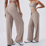 Yoga Set Sports Outfits Women Clothes Fitness Tracksuit Gym Loose straight-leg pants Workout Female Bra New Yoga Suit Sportswear