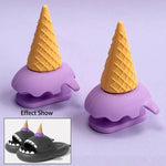 2pcs Detachable Fins Unisex Shark Slippers Charms Luminous In Dark Christmas Red Hat Halloween Pumpkin DIY Shoes Accessories