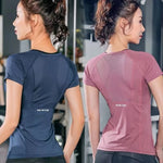 Women's Sports Wear For Fitness Running Jogging Seamless Short Sleeve Gym Woman Sport Shirt Yoga Top Female Workout Tops T-shirt