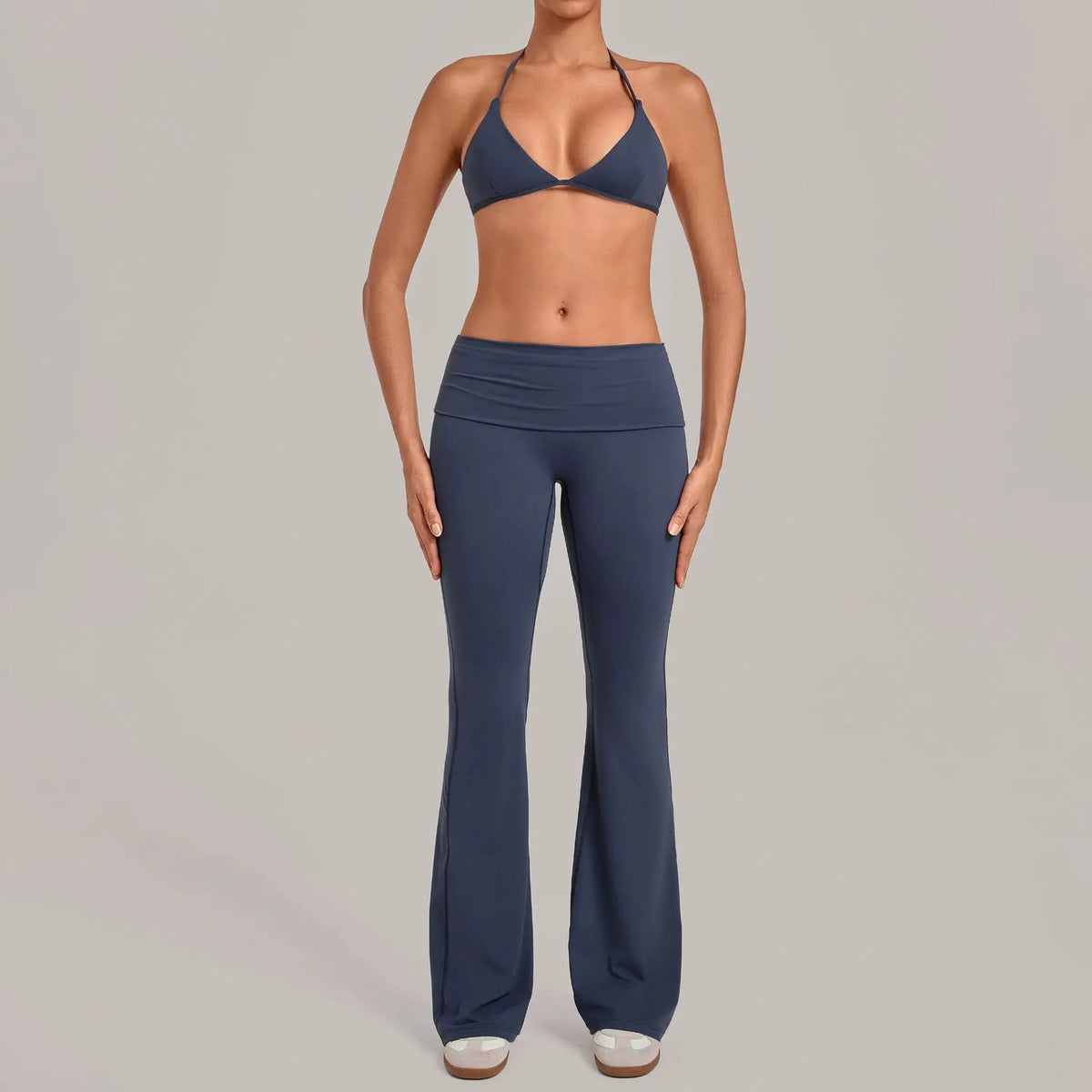 Women's Seamless Yoga Set Sports Fitness Training Ruched-Waist Hips Lifting Leggings Suits Gym Workout Running Slim‑fit Bra Sets