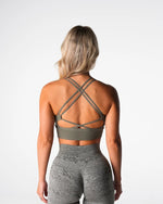 Virtue Seamless Sports Bra Women Backless Gym Crop Top Medium Impact Padded Yoga Bras Strappy Push Up Fitness Brassiere Woman