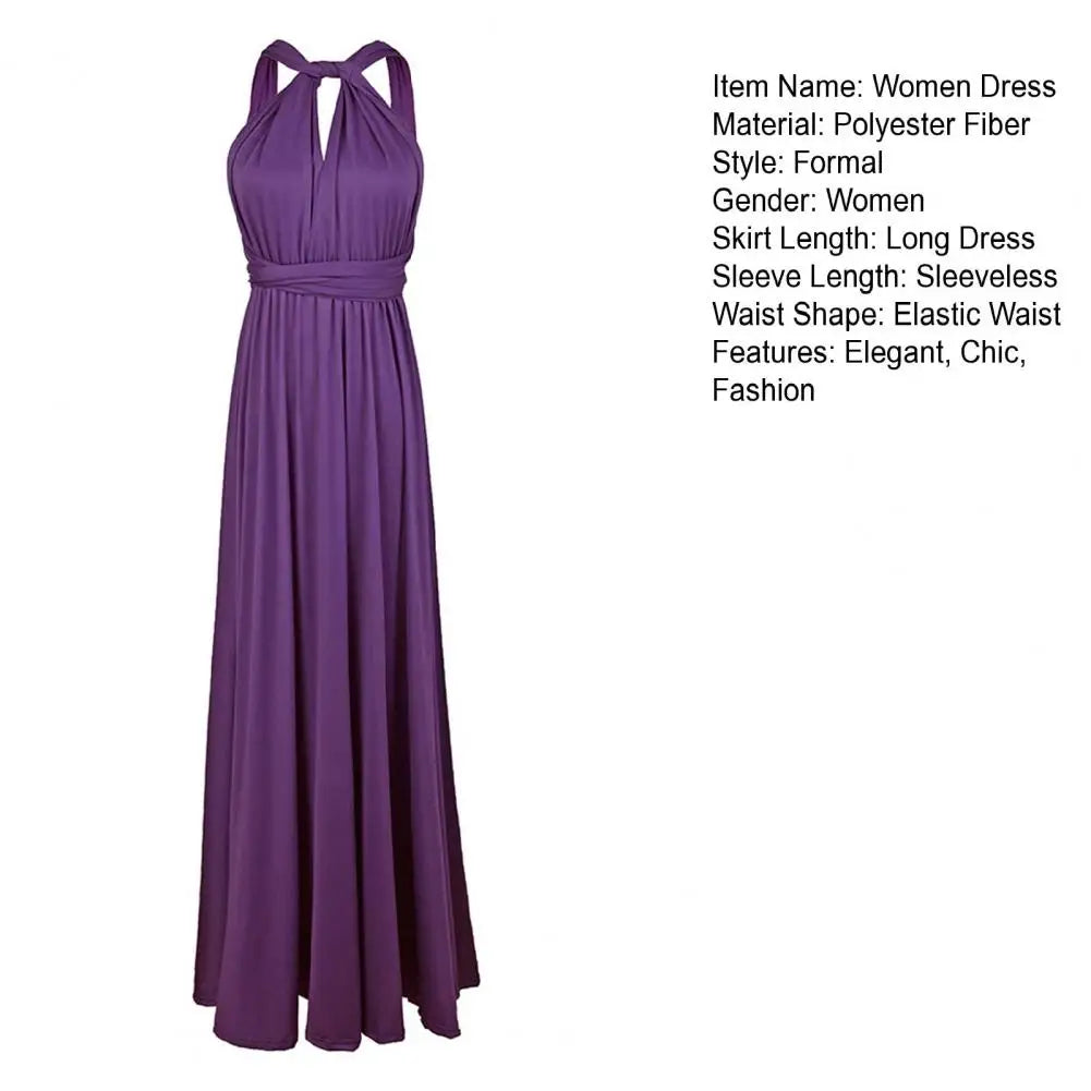 Women's Transformer Dress Multi Way Wrap Backless Wedding Evening Gown Convertible Floor Long Formal Dress
