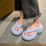 Women's Platform Flip Flops Thick Sole Non-Slip Casual Summer Beach Slippers Fashion Open Toe Slides