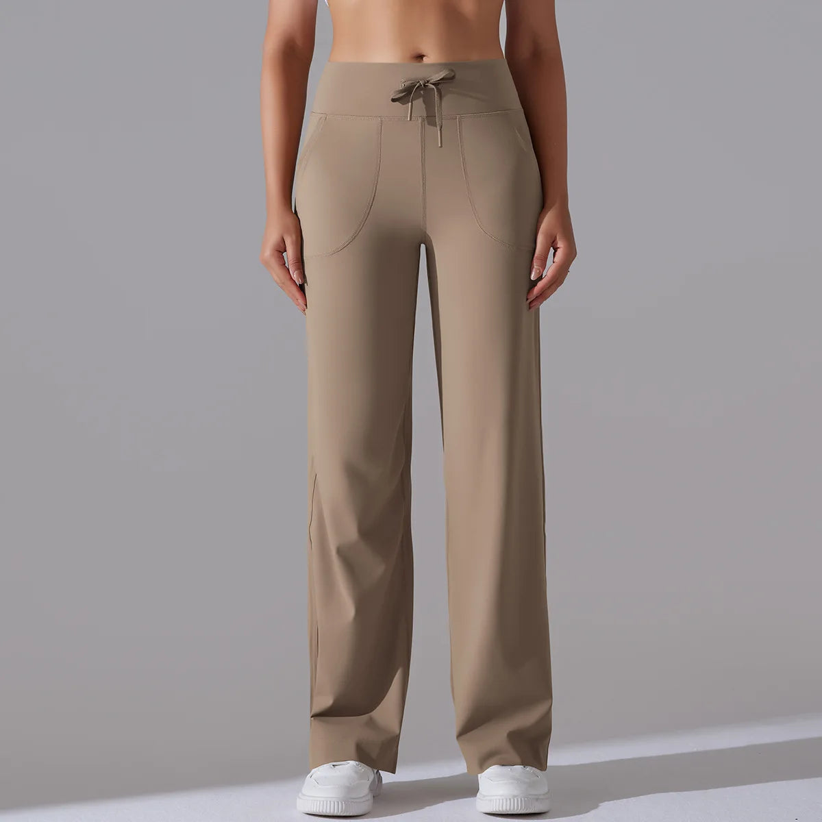 New Yoga Straight Leg Sweatpants Straight Leg Women's Loose Tracksuit Pants Wide Leg Outdoor Gym Running Casual Tracksuit Pants