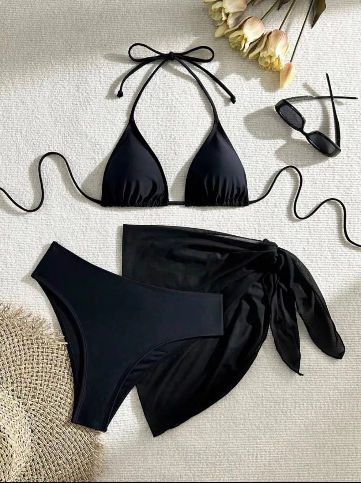 Women Pink Micro Mini String Bikini Sets 4 Pieces with Mesh Cover Tops and Skirt Swimsuit Bathing Suit Beach Outfits Biquini