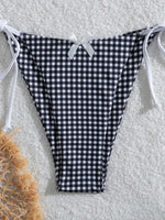 Sexy Micro Bikini 2024 Gingham Print Swimsuit Female Swimwear Women Strings Thong Bikinis Set Bather Beachwear Bathing Suit Pool