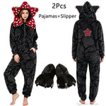 Adult Kigurumi Unicorn Pajamas Winter Thicken Cannibal Flower Demogorgon Cosplay Costume Halloween Suits Slipper XXL Cartoon