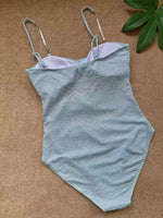 Women's Sexy One Piece Swimsuit with Metal Ring Hollow out Design Shiny Chain Strap Push up Summer Bathing Suit Monokini
