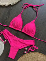 2026 Sexy Folds Bikini Set Solid Micro Bikinis Women Swimsuit Female Triangle Swimwear Beach Wear Bathing Suit