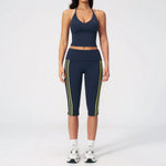 2 Pieces Women's Tracksuit Workout Clothes Yoga Set Sportswear High Waist Bell-bottoms Sexy Fitness Bta Sports Suit Gym Clothing