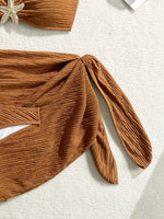 Sexy Metal Starfish Bikinis Set Women Brown Bandeau Push Up Mesh Skirt 3 Piece Swimsuit 2025 Beach Bathing Suit Holiday Swimwear