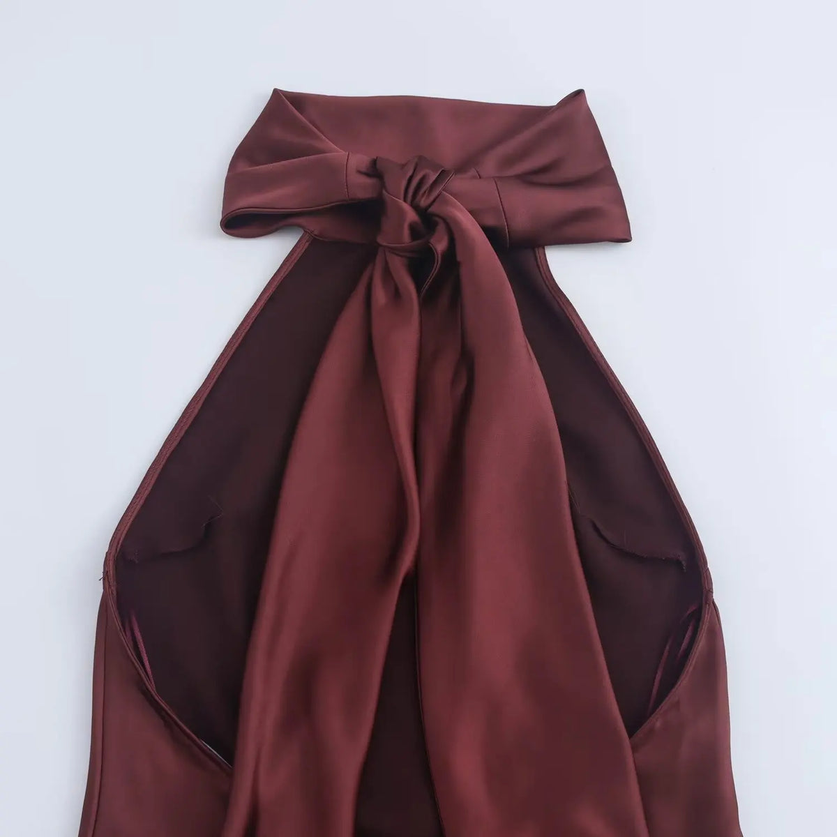 Elegant Solid Color Satin Halter Lace Up Long Dress Sexy Off Shoulder Backless Sleeveless Bodycon Dresses New Lady Party Robe
