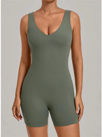 New Summer U-neck Beautiful Back Yoga Jumpsuit Women Sleeveless Tight Sports One Piece Suit Outdoor Gym Running Fitness Overalls
