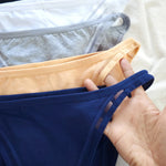 3Pcs/Set Women's Cotton Low-Rise Briefs with Mesh Side Panels Brazilian Panties Sexy Lingerie Comfy Breathable Underwear M-XL