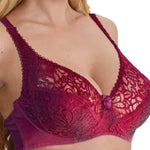 Plus Size Womens Lace Bra Lager Bosom See through Bralette Underwired Sexy Lingerie 34 36 38 40 42 44 B C D DD E F Cup