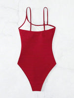2026 Plain One Shoulder Swimsuit One Piece Solid Swimwear Women Sexy Bathers Bathing Swimming Swim Suit Female Beachwear