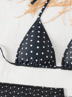 3 Pieces Triangle Halter Bikini 2026 Women & Beach Skirt Swimwear Female Printed Swimsuit Bathers Bathing Swimming Swim Suit