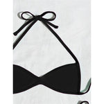 XS - L Halter High Leg Cut Bikini Female Swimsuit Women Swimwear Two-Pieces Bikini Set Strappy Bather Bathing Suit Swim V8276