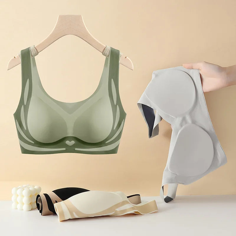 Women Push Up Active Bra Seamless Comfortable Angel Wings Bras Trendy Soft Breathable Underwear Female No Wire Lingerie