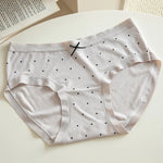 4pcs New Arrival Mid Waist Dot Print Underwear Ladies Sexy Panties for Women Comfortable Girls Briefs Intimates Lingerie