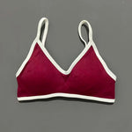 Contrastline Bra Women Backless Knitted Sports Bra Solid Color Gym Fitness Top With Chest Cushion Sexy Suspender Yoga Sports Bra