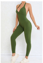 Backless Gym Jumpsuit Sport Overalls Women Nylon Yoga Workout Clothes for Women Fitness Clothing Gym Sets Womens Outfits