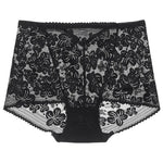 Seamless Lace High Waist Panties for Women Lingerie Sexy Flowers Embroidery Mesh Breathable Briefs Plus Size 3XL Underwear