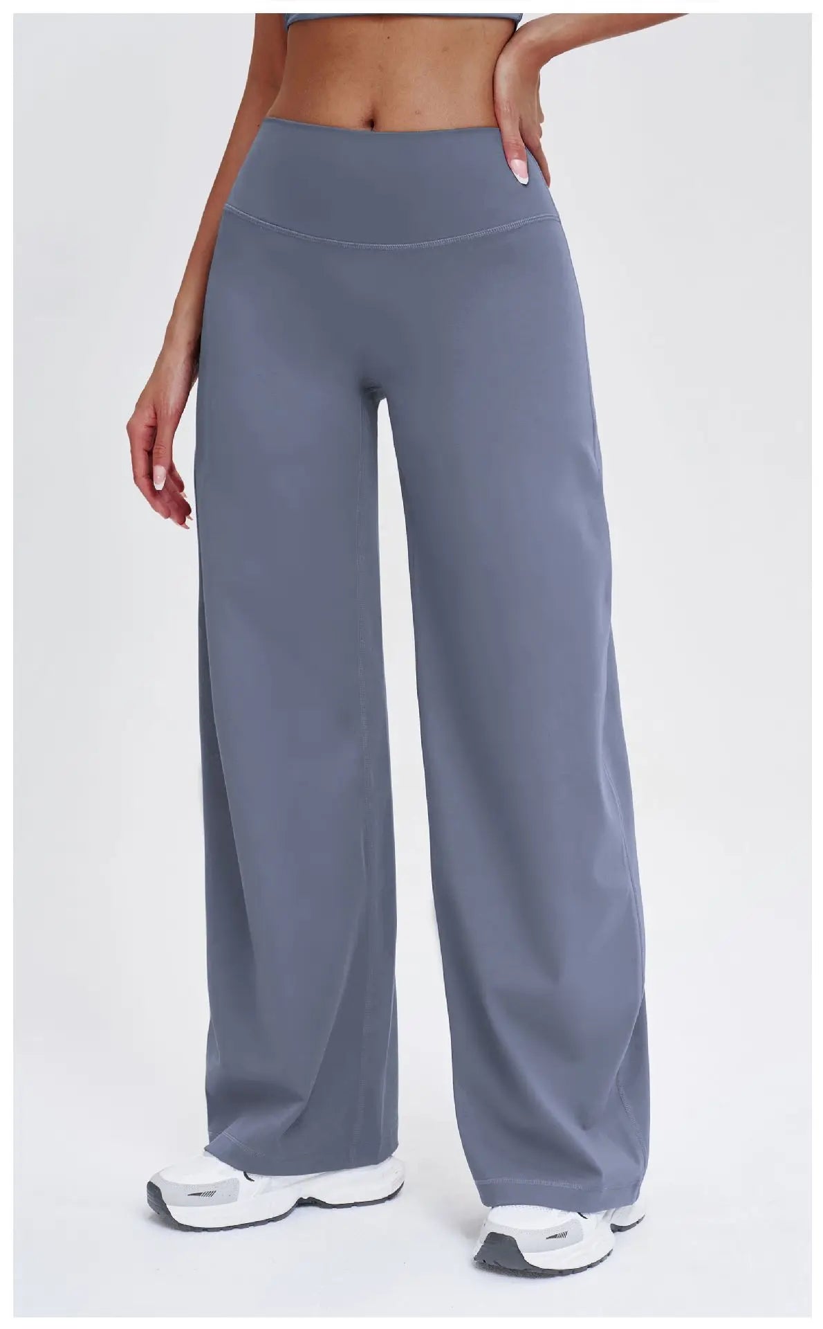 Wide-leg Pants Women Bell-bottoms High Waist Yoga Pants Workout Gym Leggings Naked Feel Pilates Running Cycling Sports Trousers