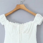 Summer 2026 Sexy Strapless Dress For Women Waist-cinching With Ruffled Trim And Embroidery Mini Skirt Pure Desire Beautiful T0DT